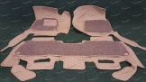Коврики в салон 3D 2-х слойные, эко-кожа на Toyota Land Cruiser 200 и Lexus LX570 бежевые