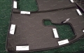 Коврики в багажник 3D, эко-кожа на Toyota Land Cruiser 200 5 мест, черные