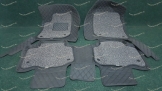 Коврики  в салон 3D 2-х слойные, эко-кожа на Toyota Rav4 2006-2012г. левый руль, черные