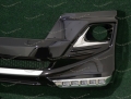 Передняя губа с диодами Modellista на Toyota Land Cruiser Prado 150 с 2013г. черная, тип 2